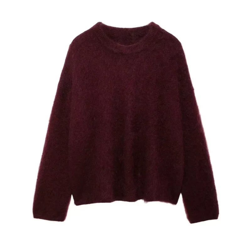 Ava | Elegant Crew Neck Winter Sweater for Women