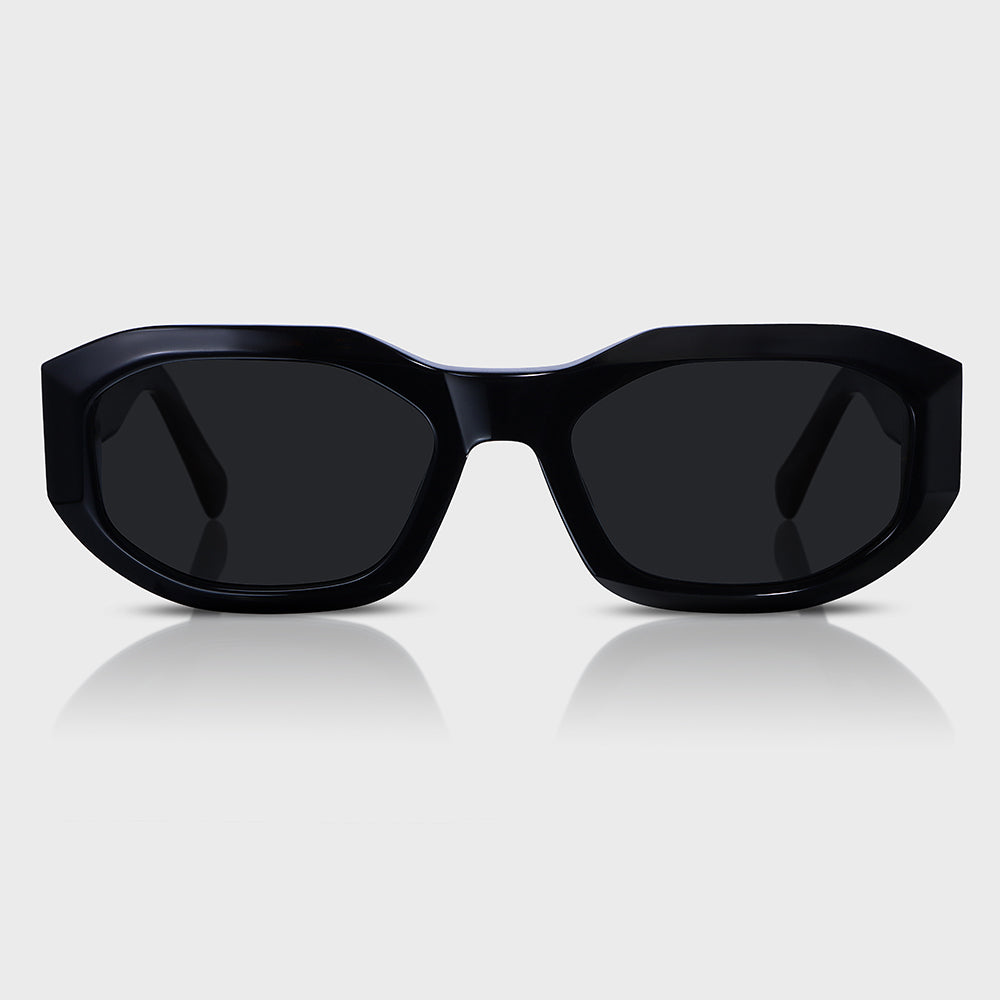 Black Acetate UV400 Unisex Sunglasses for Travel & Daily Wear