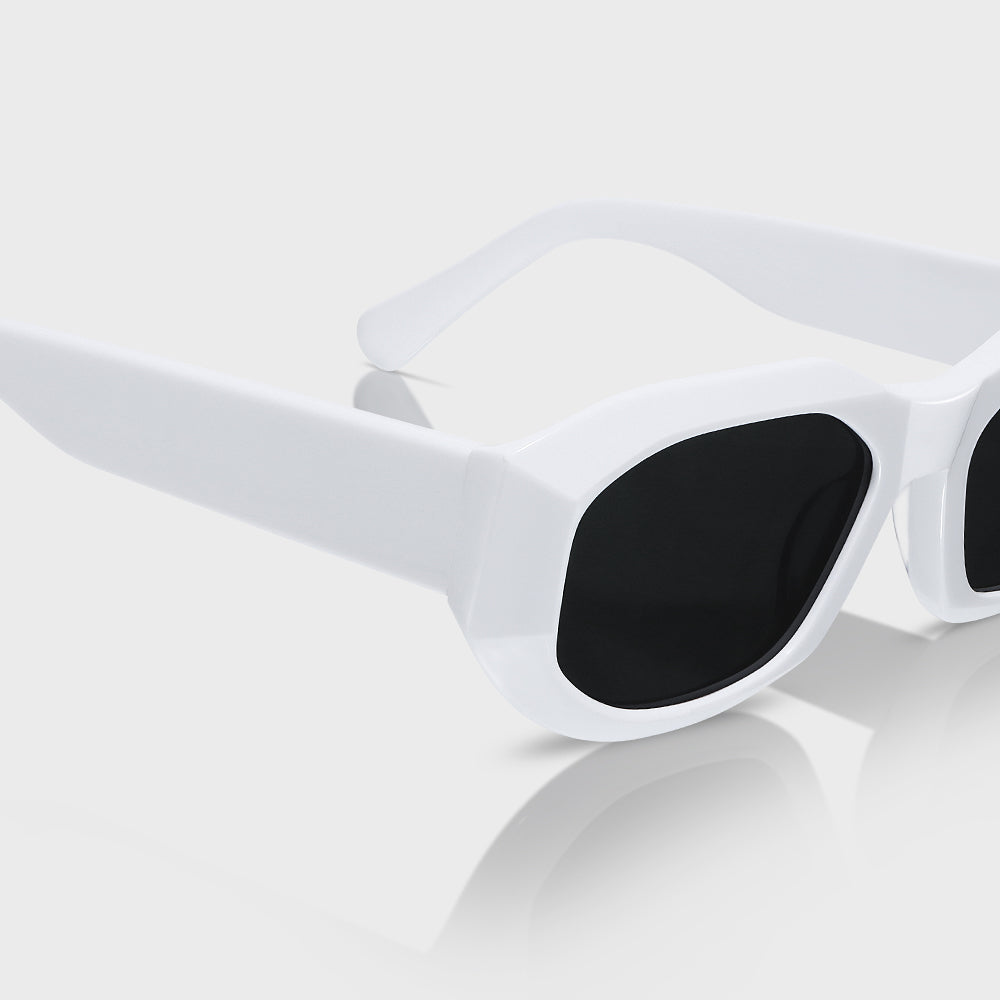 White Acetate UV400 Unisex Fashion Sunglasses – Full Protection