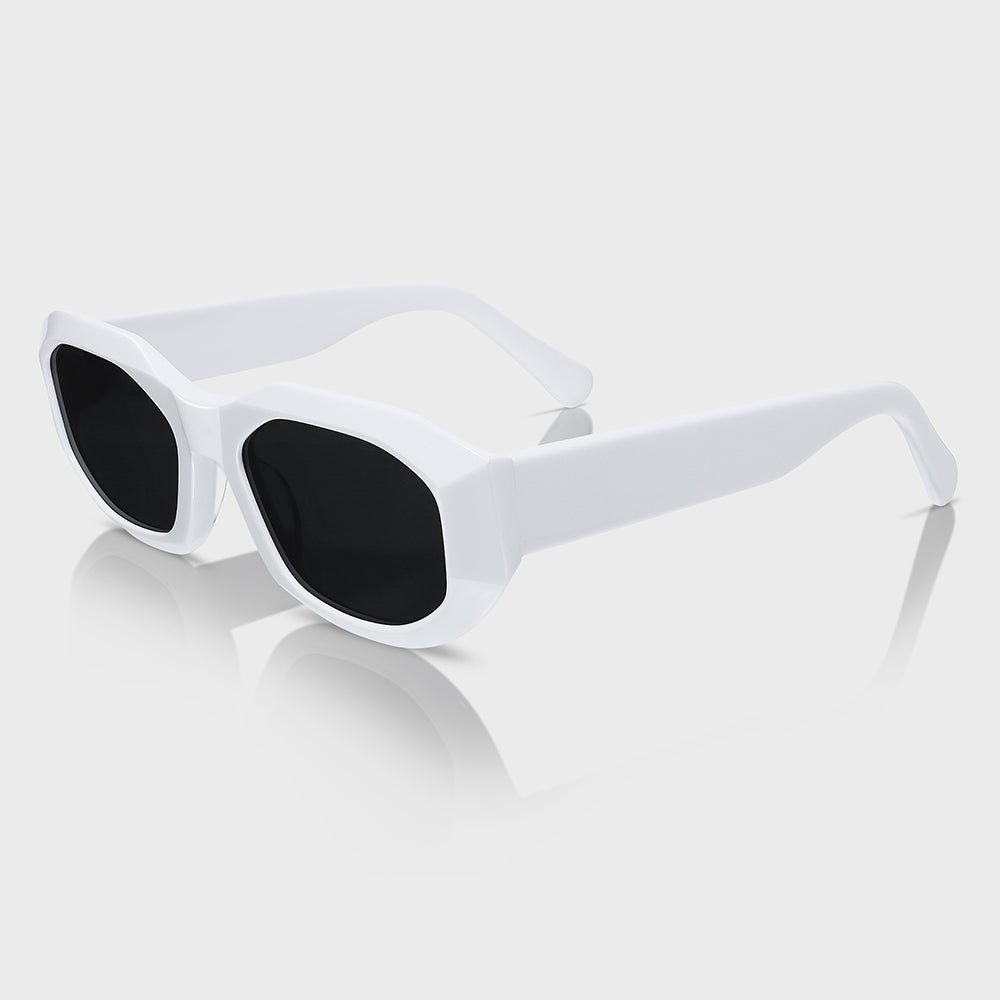 White Acetate UV400 Unisex Fashion Sunglasses – Full Protection