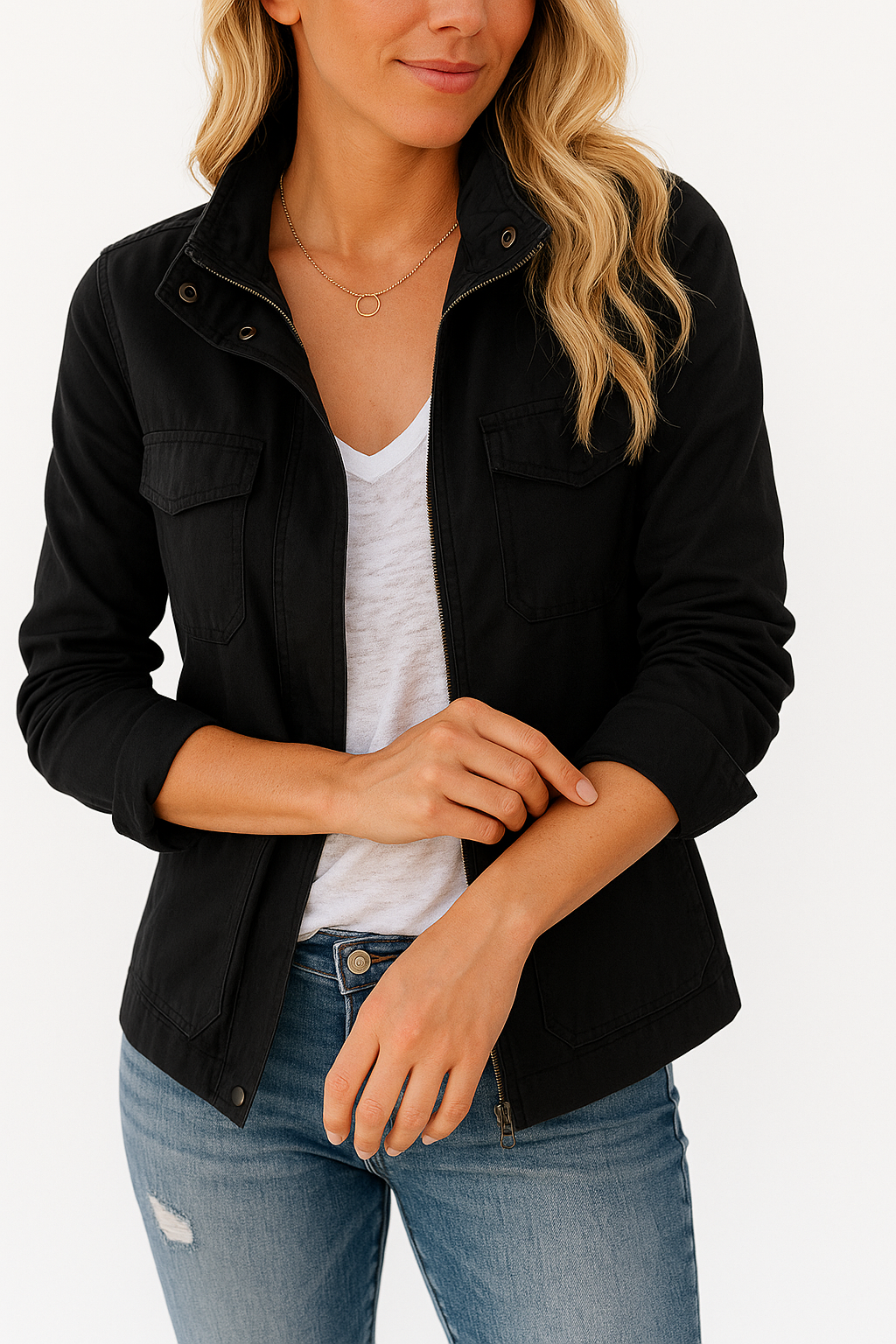 Anna | Winter Women’s Utility Jacket with Zipper