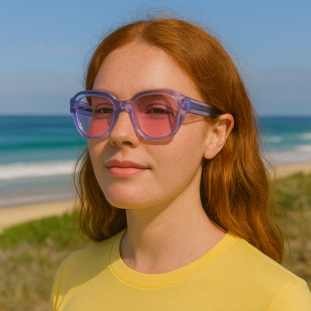Unisex Rectangular UV400 Fashion Sunglasses with Acetate Frame
