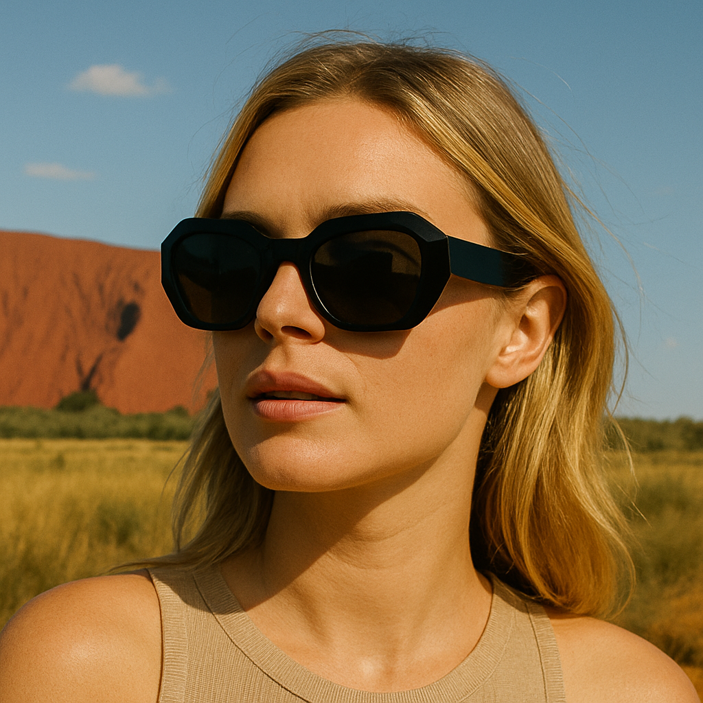 Black Acetate UV400 Unisex Sunglasses for Travel & Daily Wear