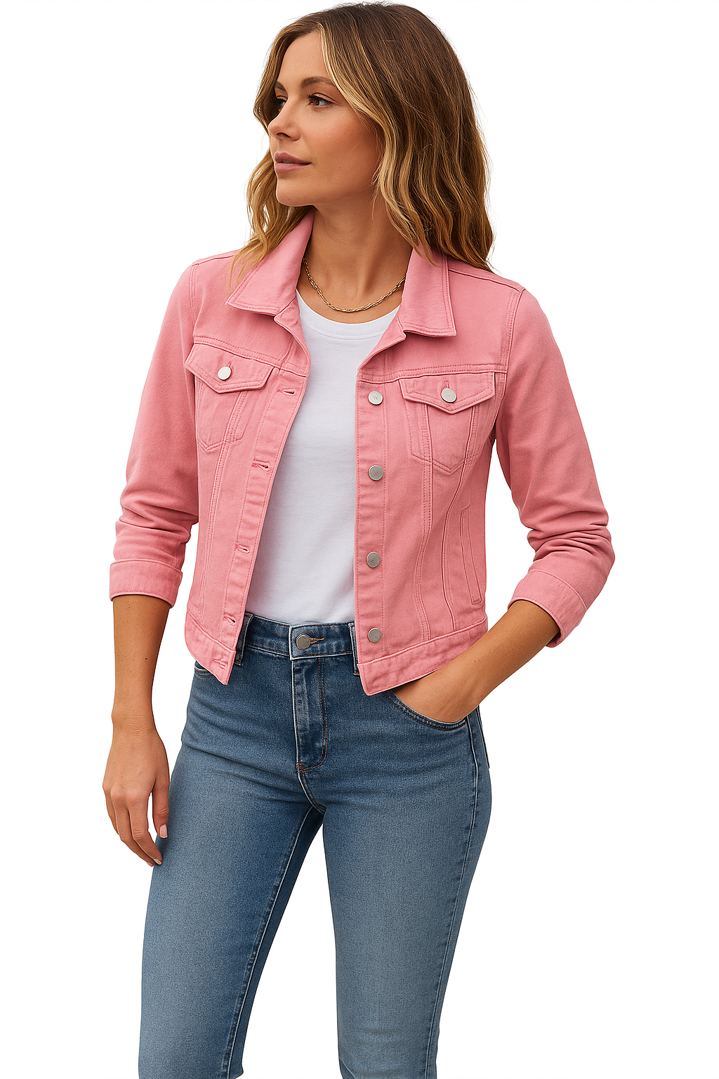 Aurora | Women Button Winter Denim Jacket