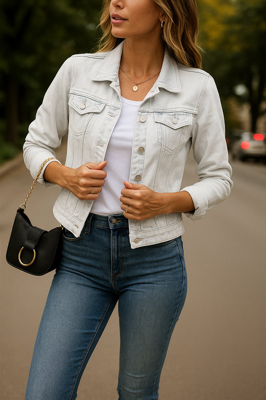 Aurora | Women Button Winter Denim Jacket