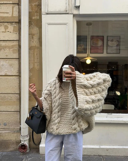 Grace | Cable Knit Sweater with Long Sleeves