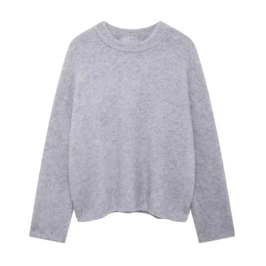 Ava | Elegant Crew Neck Winter Sweater for Women
