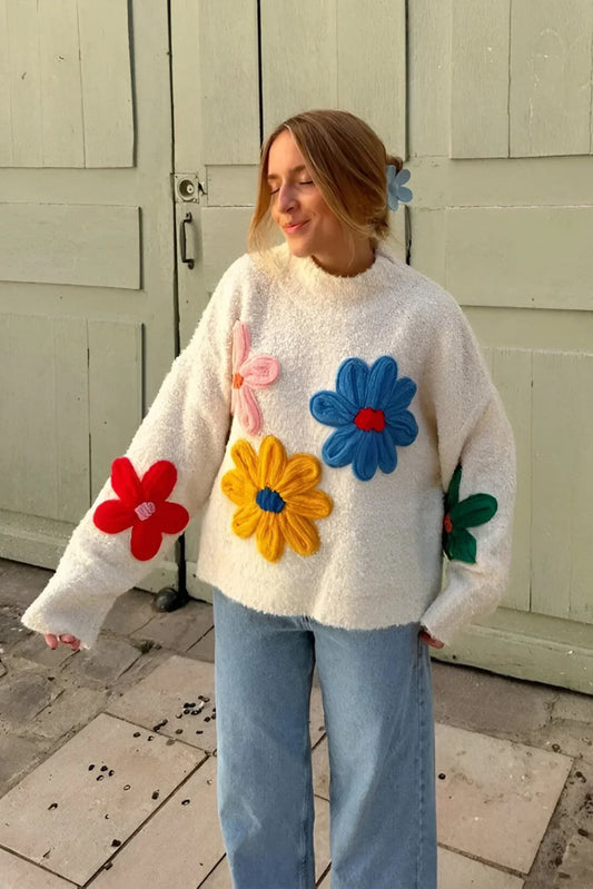 Aubrey | Women Winter Floral Knit Sweater