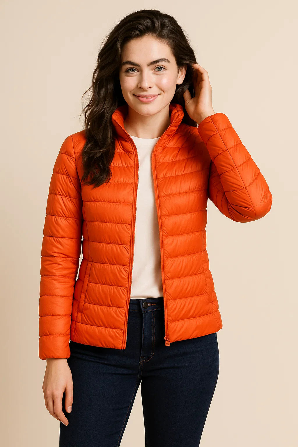 Jade | Puffer Jacket with Zipper and Pockets