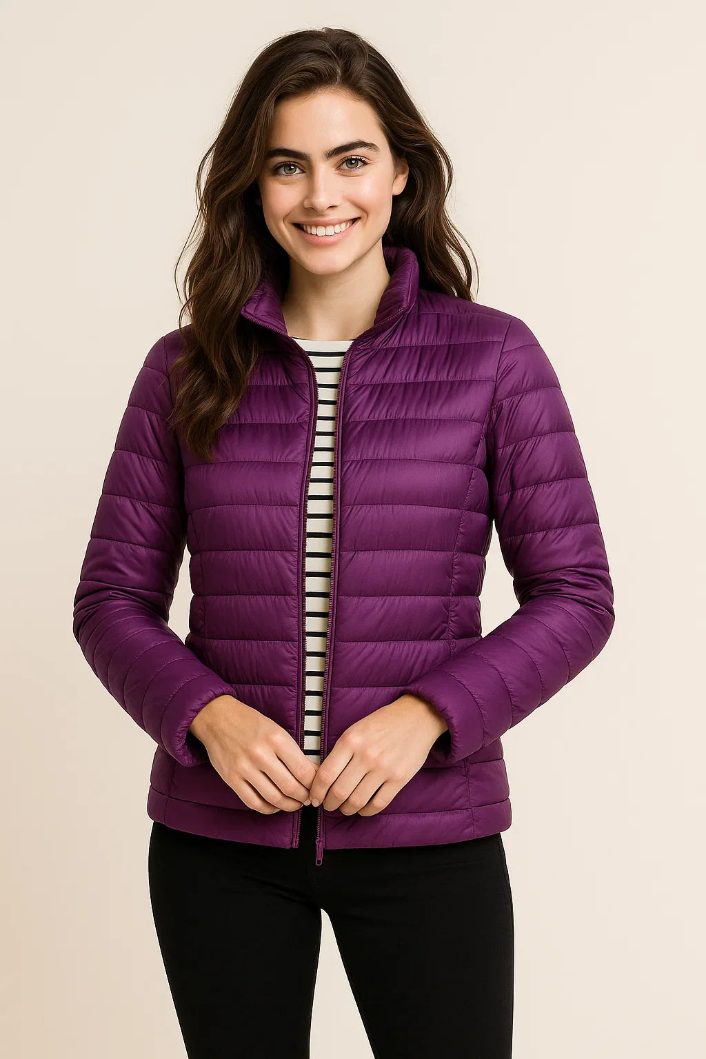 Jade | Puffer Jacket with Zipper and Pockets