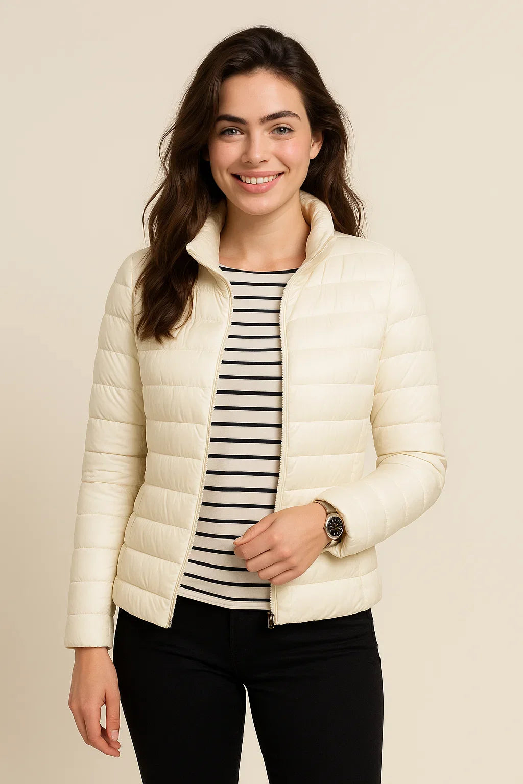 Jade | Puffer Jacket with Zipper and Pockets