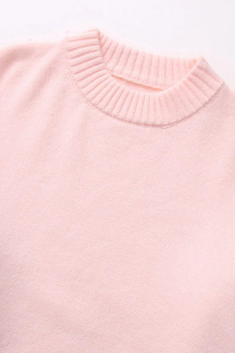 Jade | Oversized Knit Sweater with Ribbed Cuffs