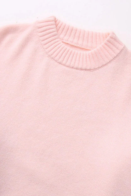 Jade | Oversized Knit Sweater with Ribbed Cuffs