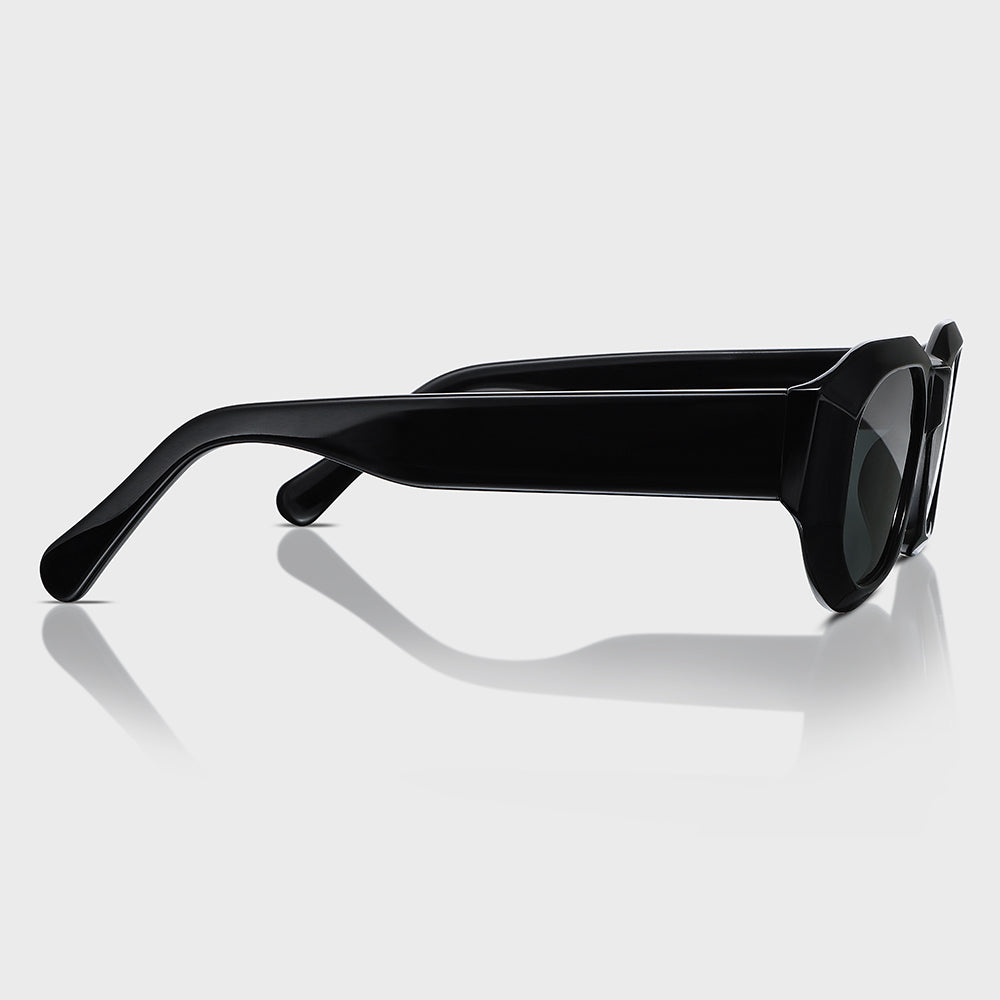 Black Acetate UV400 Unisex Sunglasses for Travel & Daily Wear