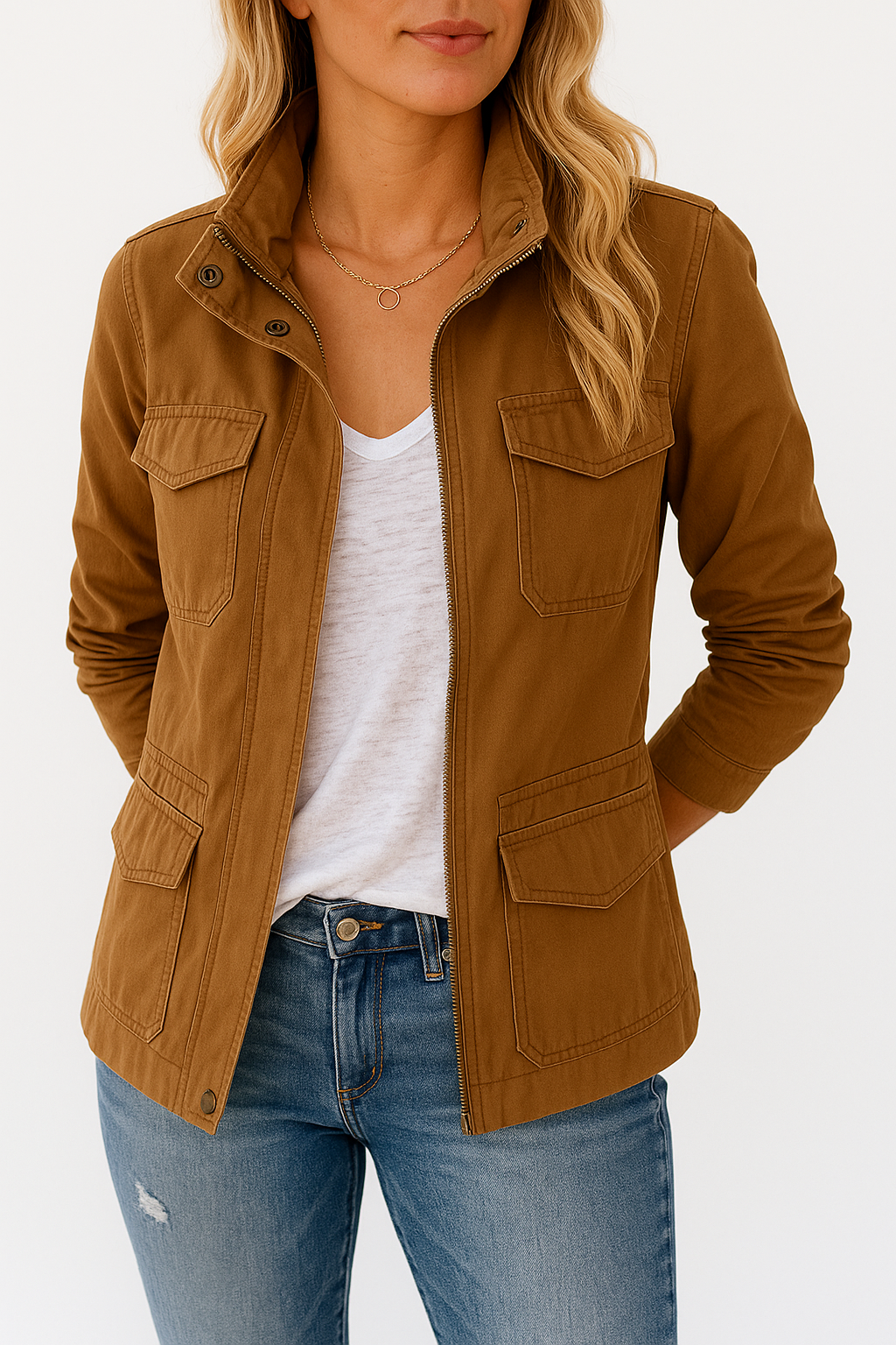 Anna | Winter Women’s Utility Jacket with Zipper