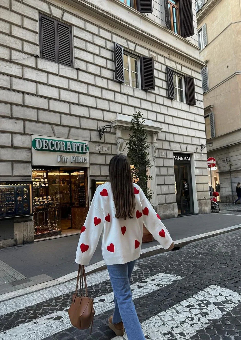 Aurora | Women’s Heart Print Sweater for Winter