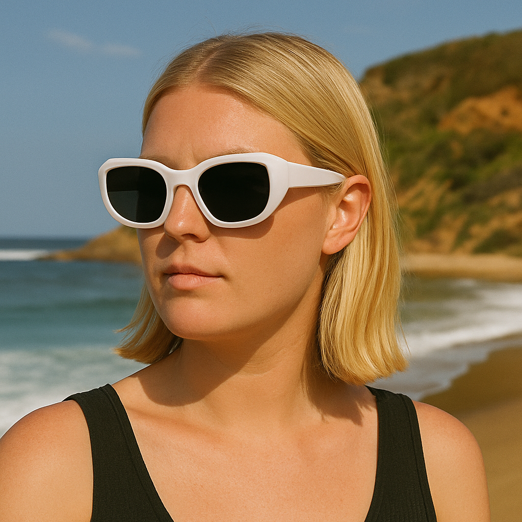 White Acetate UV400 Unisex Fashion Sunglasses – Full Protection