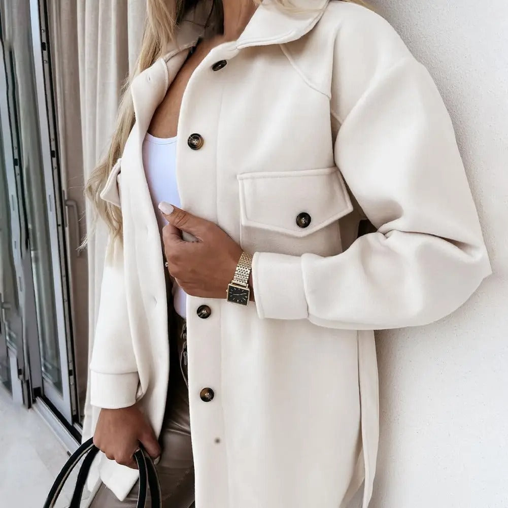 Camila | Women Winter Button Jacket with Pockets