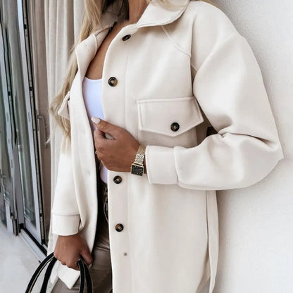 Camila | Women Winter Button Jacket with Pockets