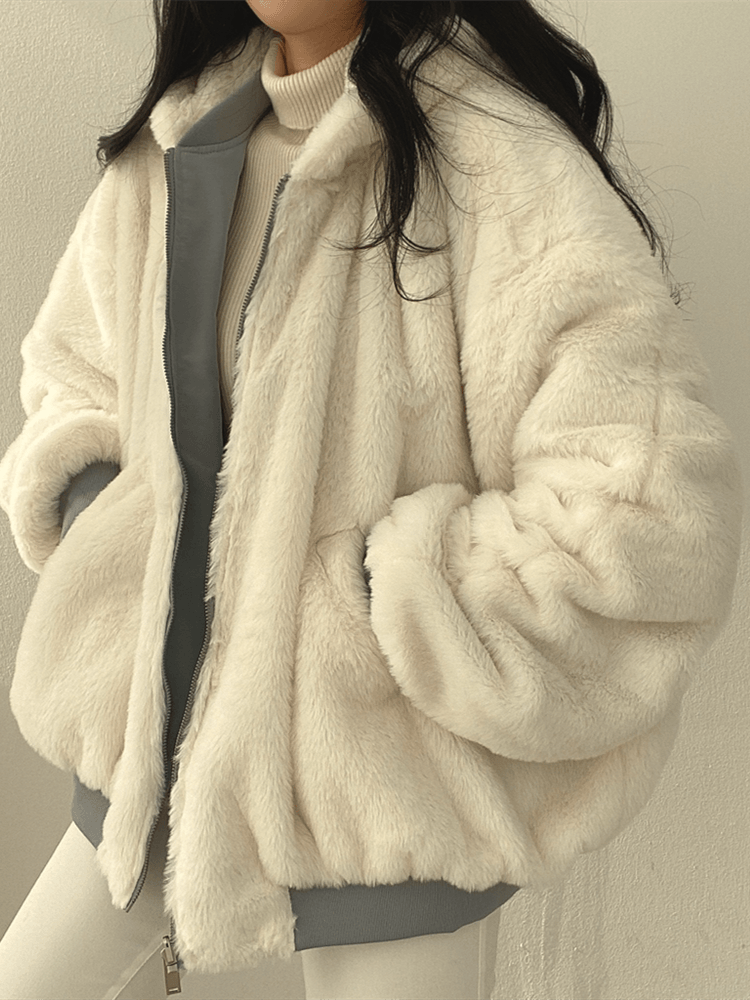Miranda | Women’s Winter Faux Fur Zip-Up Jacket