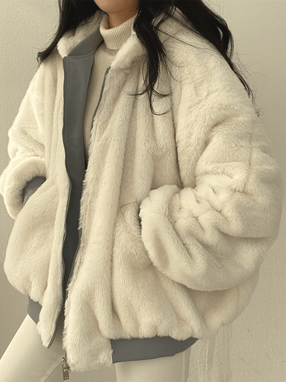 Miranda | Women’s Winter Faux Fur Zip-Up Jacket
