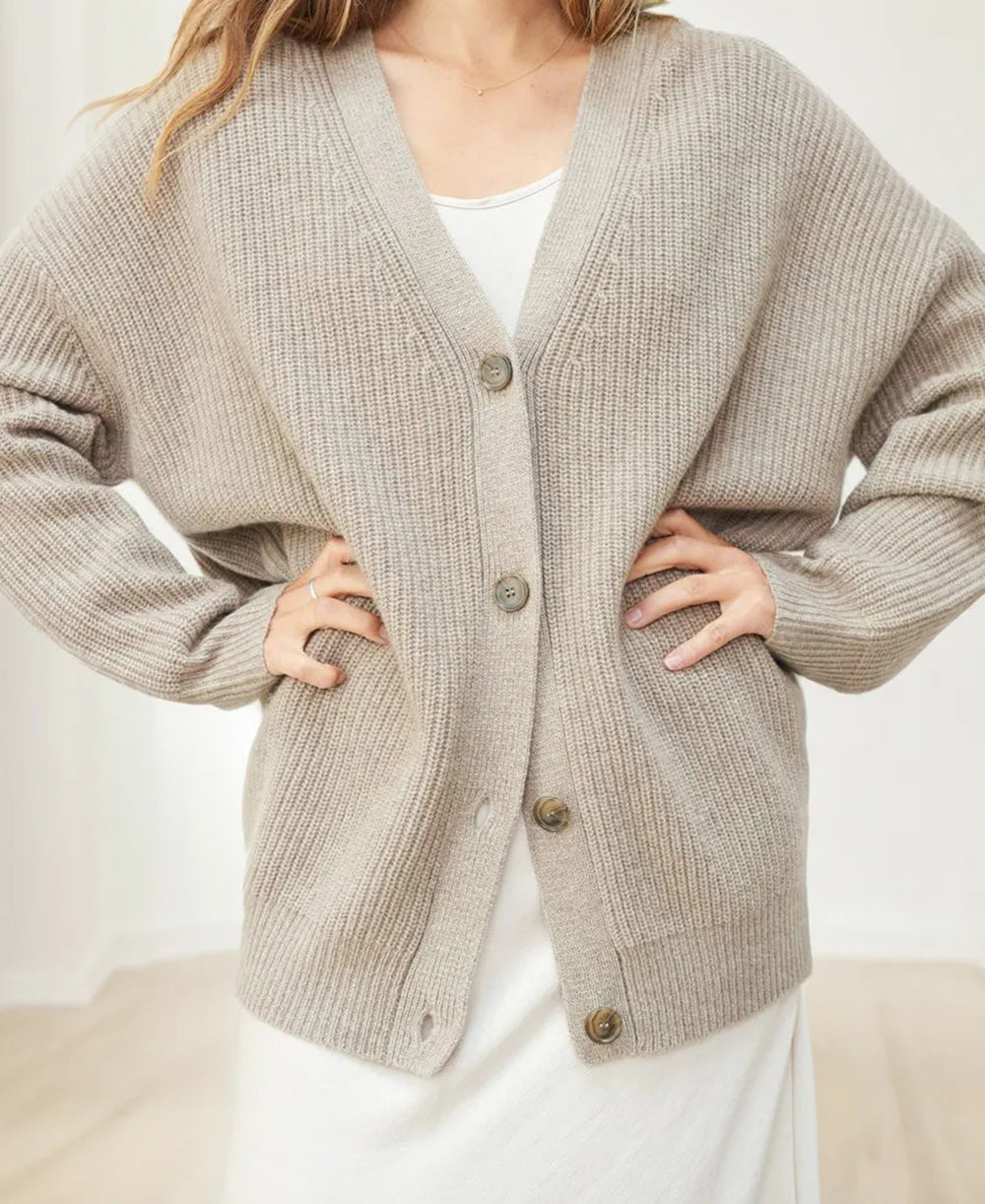 Maya | Women’s Loose Fit Winter Sweater with Buttons