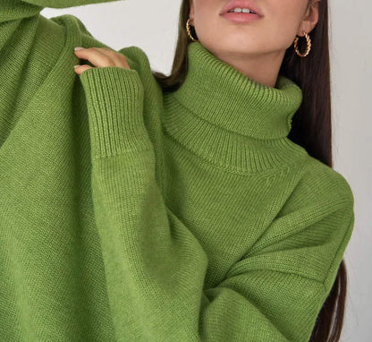 Casey | Women Winter Knitted Turtleneck Sweater