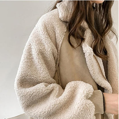 Erin | Women Sherpa Lined Winter Zip Up Coat