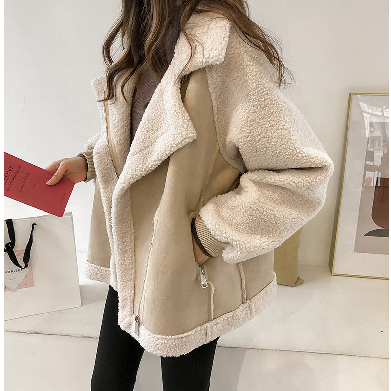 Erin | Women Sherpa Lined Winter Zip Up Coat