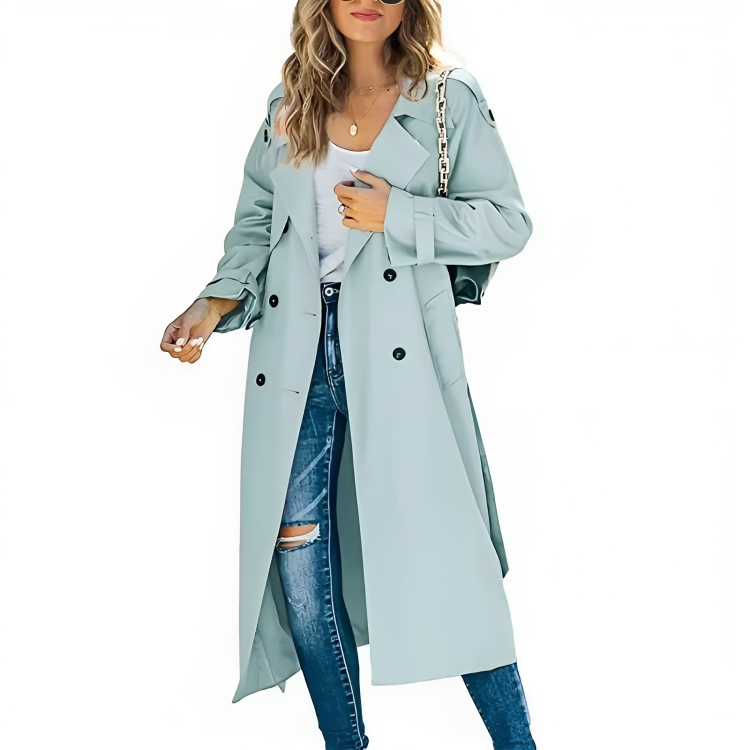 Mila | Women's Winter Trench Coat with Buttons