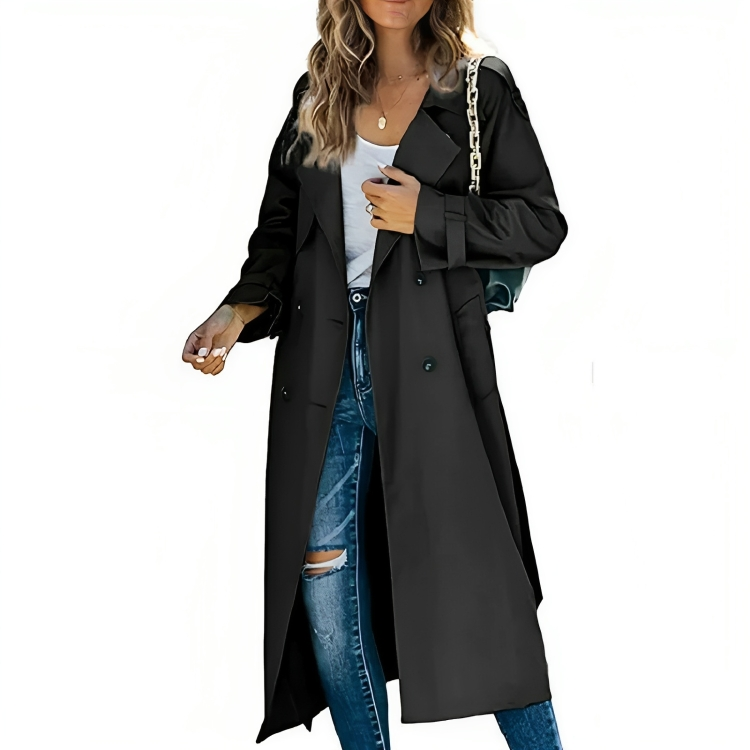 Mila | Women's Winter Trench Coat with Buttons