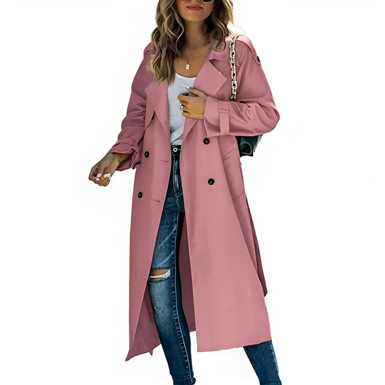 Mila | Women's Winter Trench Coat with Buttons