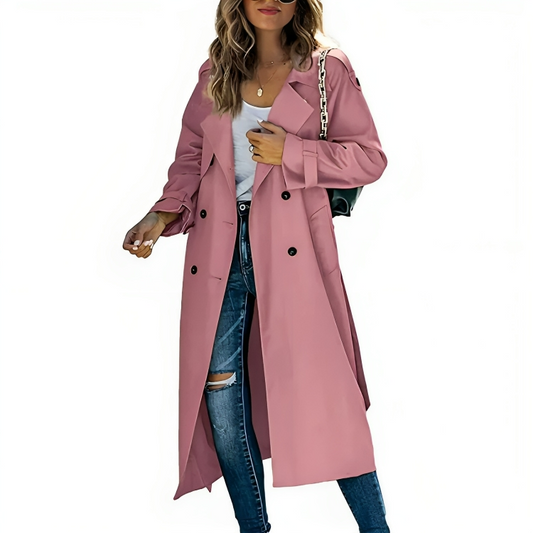 Mila | Women's Winter Trench Coat with Buttons