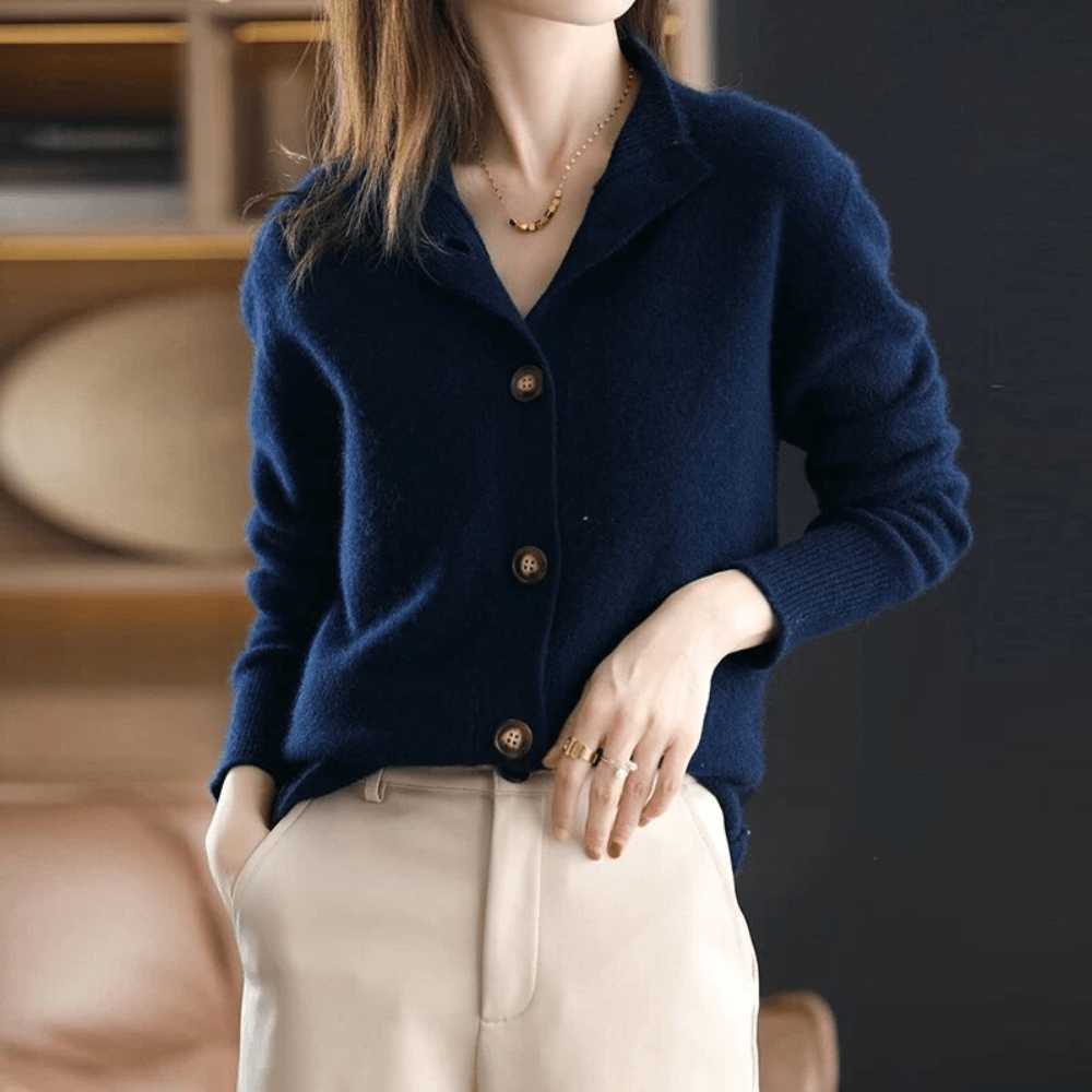 Jasmine | Women’s Winter Sweater with Button Front
