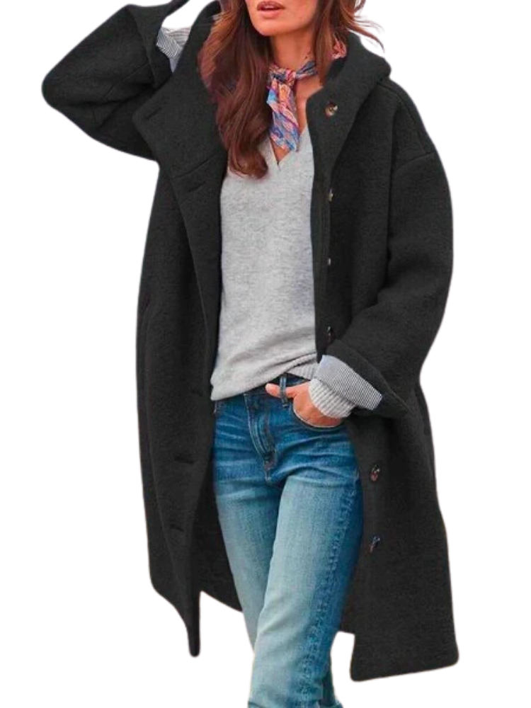 Carla | Women Winter Oversized Coat with Buttons
